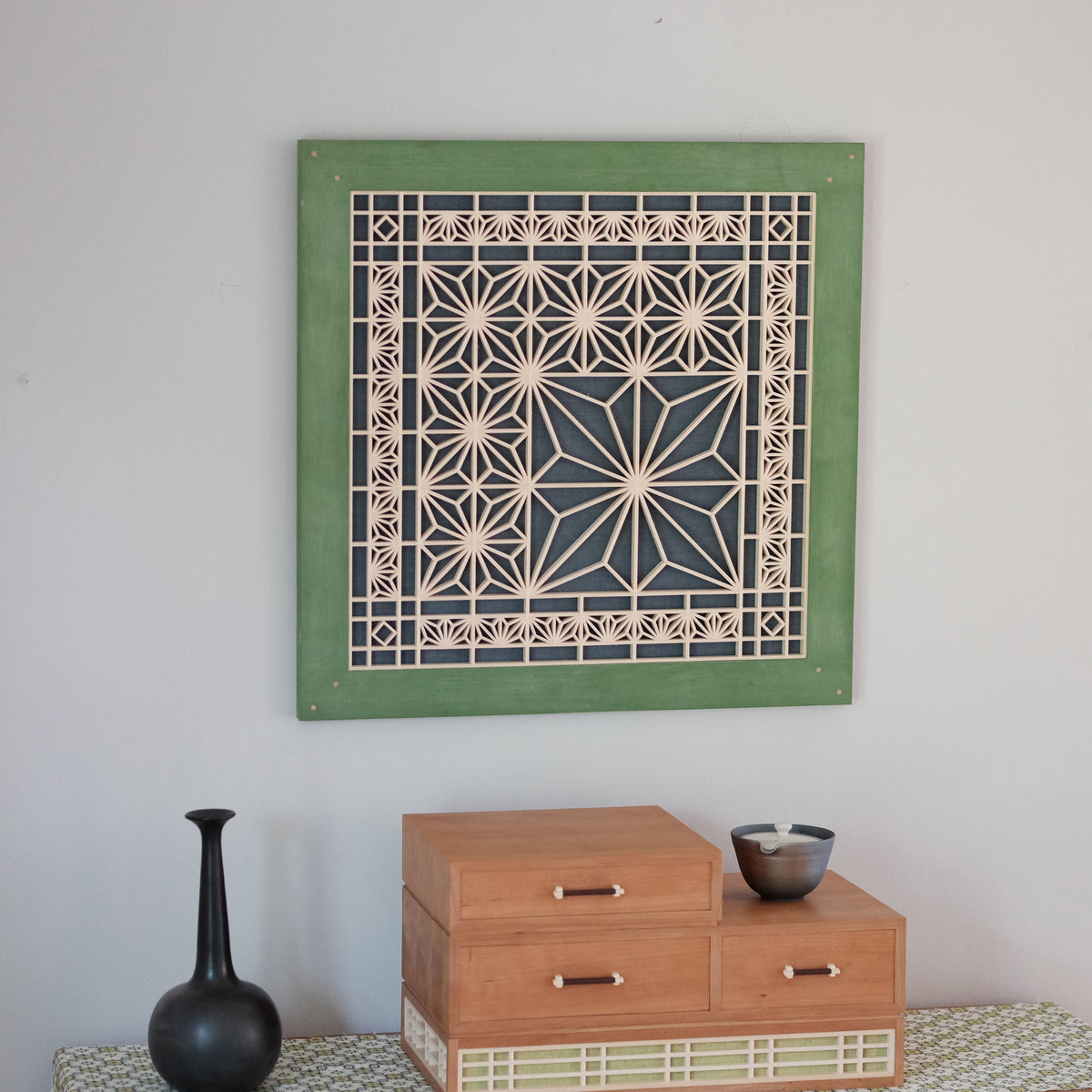 Multi-size asa-no-ha kumiko panel – MEK Woodworks