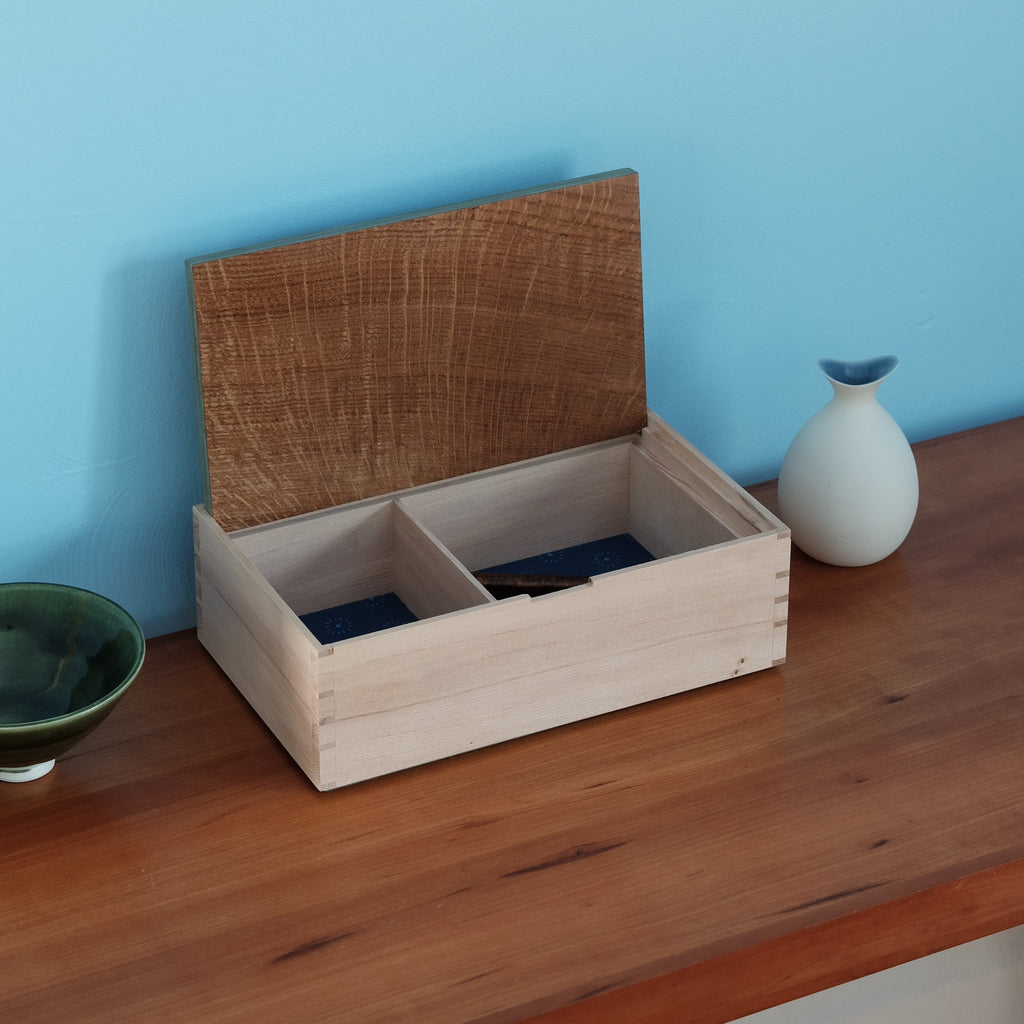 Spruce Box with Brown Oak Lid