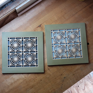 4 square asa-no-ha kumiko panel